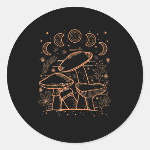 Goblincore Aesthetic Mushroom Fungi Academia Classic Round Sticker