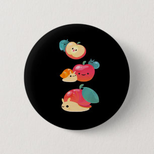 Goblincore Apple Snail 2 Inch Round Button