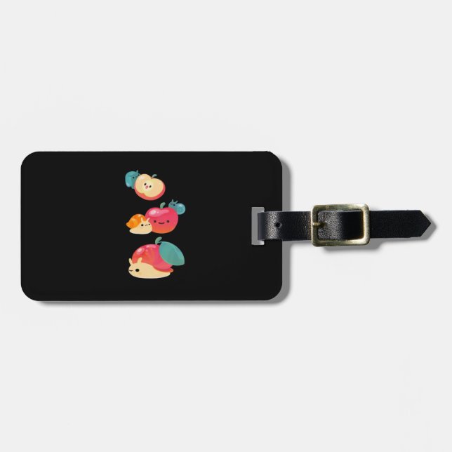 Goblincore Apple Snail Luggage Tag (Front Horizontal)
