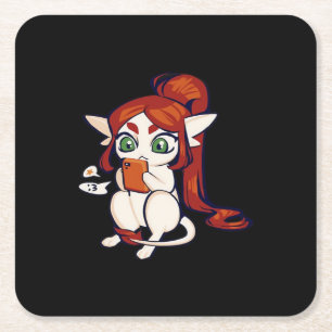 Goblincore Ariral Classic Square Paper Coaster