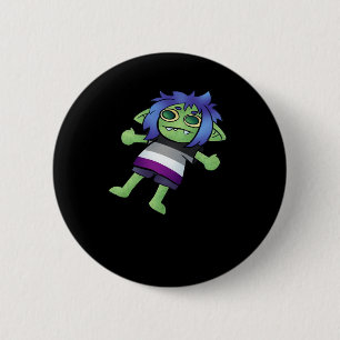 Goblincore Asexual Pride Goblin Classic 2 Inch Round Button