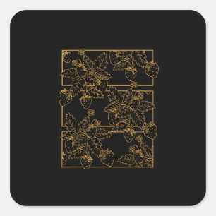 Goblincore Cottagecore Academia Aesthetic Strawber Square Sticker