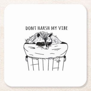 Goblincore Dont Harsh My Vibe Classic Square Paper Coaster