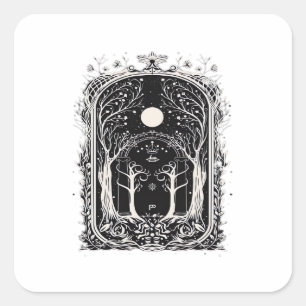 Goblincore Fantasy Gate To  Classic Square Sticker