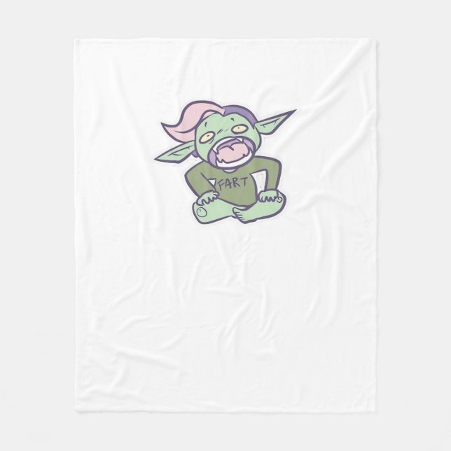 Goblincore Fart Goblin Classic Fleece Blanket (Front)