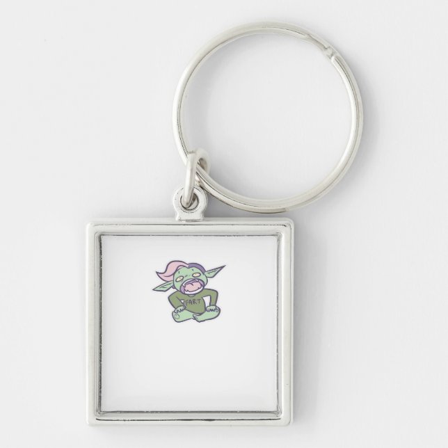 Goblincore Fart Goblin Classic Keychain (Front)