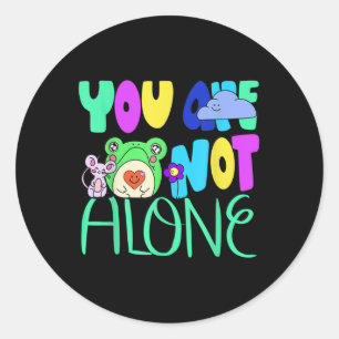 Goblincore Frog Aesthetic Mental Health Awareness  Classic Round Sticker