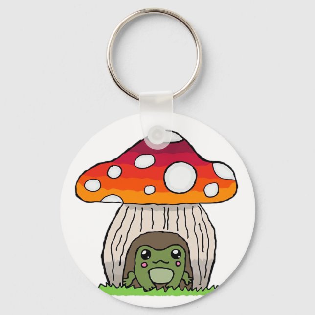 Goblincore Frog Classic Keychain (Front)