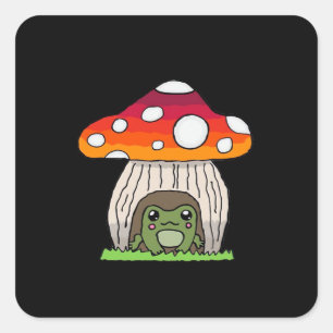 Goblincore Frog Classic Square Sticker