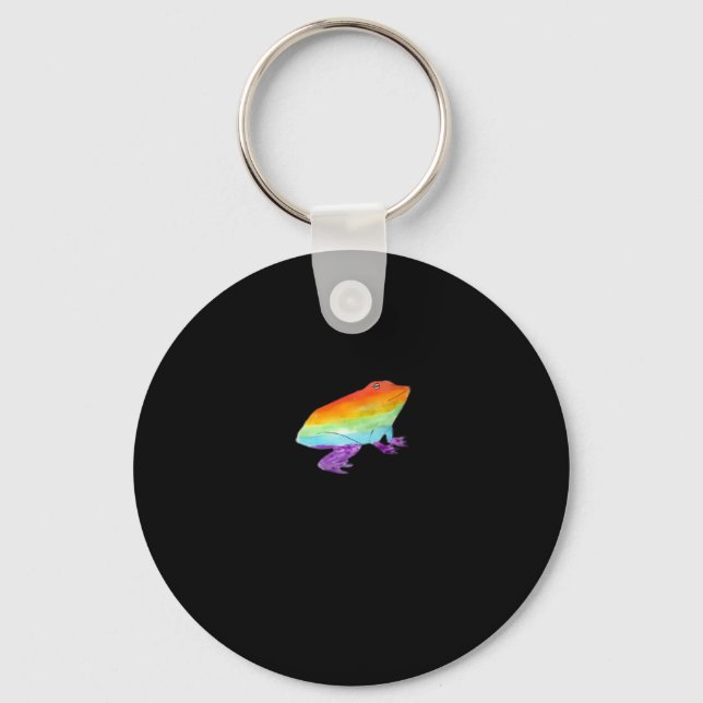Goblincore Gay Frog Classic Keychain (Front)