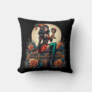 Goblincore Gothic Fairy Fantasy Hallowmas         Throw Pillow