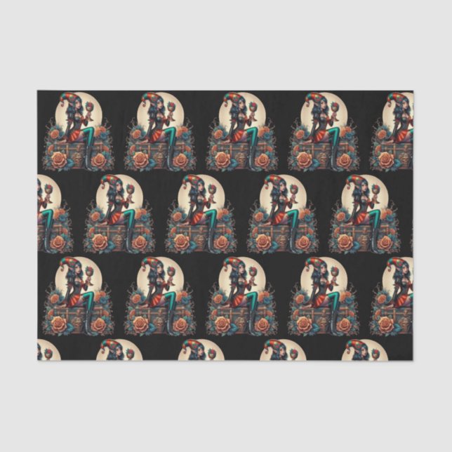 Goblincore Gothic Fairy Fantasy Hallowmas         Tissue Paper (Front)