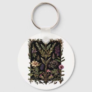 Goblincore Victorian Witch Herbs Classic Keychain