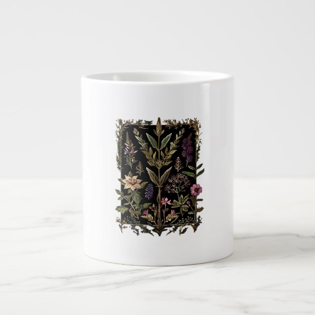 Goblincore Victorian Witch Herbs Classic Large Coffee Mug (Front)