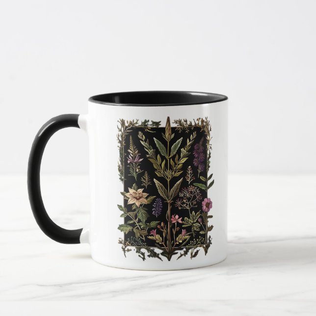Goblincore Victorian Witch Herbs Classic Mug (Left)