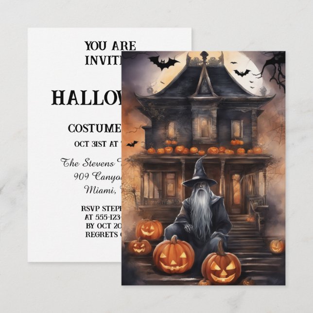 Goblin's Gala: Bespoke Halloween Party Invite (Front/Back)