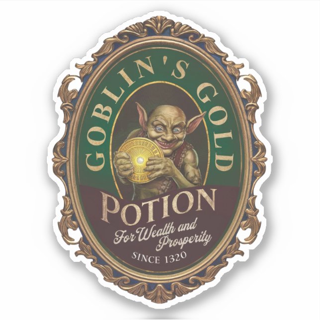 Goblin's Gold Potion Label Sticker (Front)
