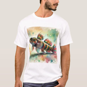 Goby Fish 190724AREF126 - Watercolor T-Shirt