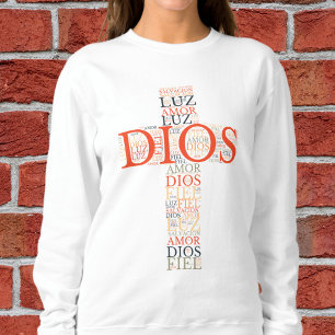 God And Faith Cross Women's Christian Spanish Sweatshirt