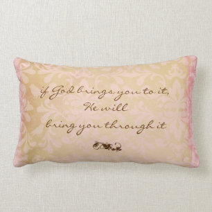 God and Faith Quote Throw Pillow