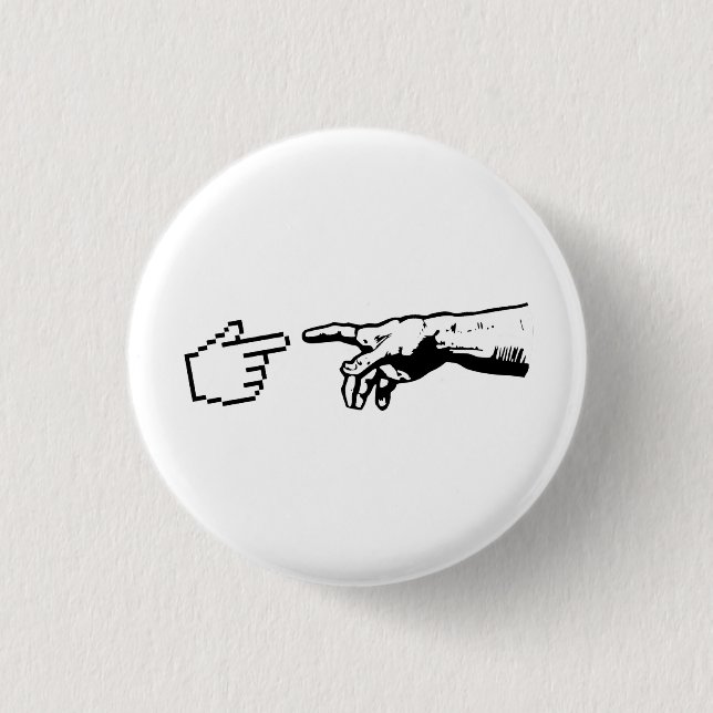 God and The Machine Hands 1 Inch Round Button (Front)