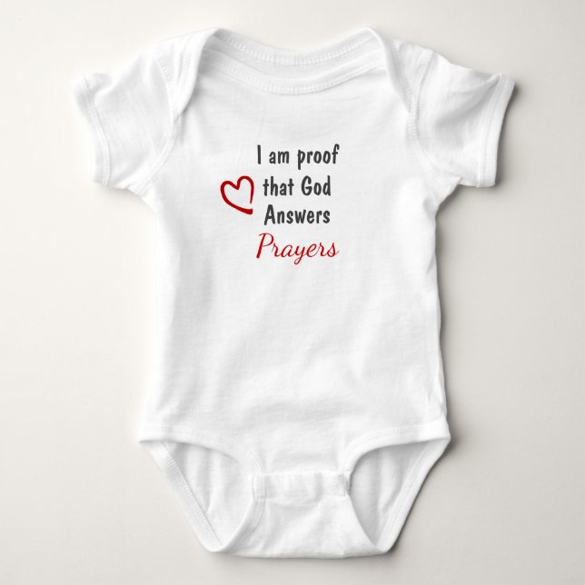 God Answers Prayers Bodysuit (Front)
