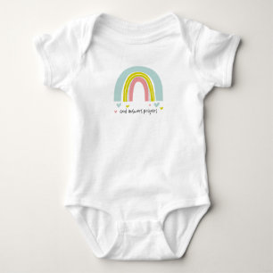 "God Answers Prayers" Rainbow Baby Bodysuit