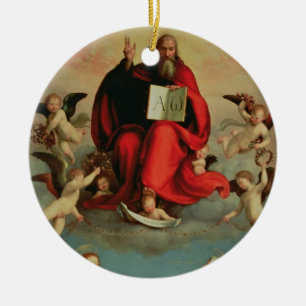 God appearing to St. Mary Magdalen and St. Catheri Ceramic Ornament