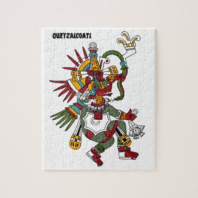 God Azteca Quetzalcóatl Jigsaw Puzzle (Vertical)