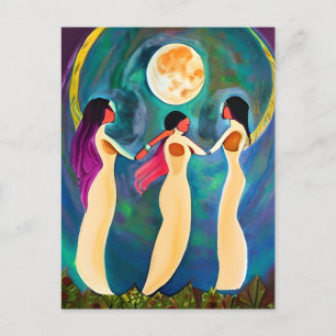 God Bless All Under the Moon Postcard