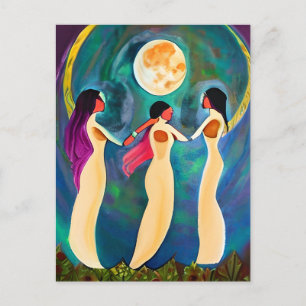 God Bless All Under the Moon Postcard
