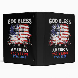 God Bless America 250 Years 1776-2026 Christian Cr Binder