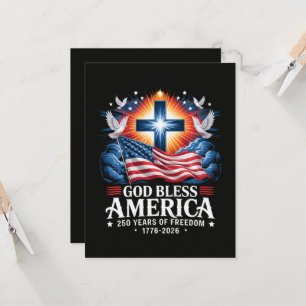 God Bless America 250 Years 1776-2026 Invitation
