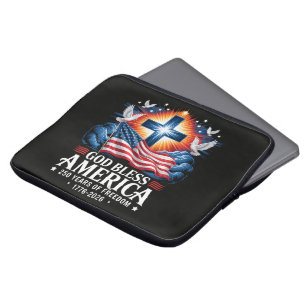 God Bless America 250 Years 1776-2026 Laptop Sleeve
