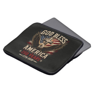 God Bless America 250 Years 1776-2026 Laptop Sleeve
