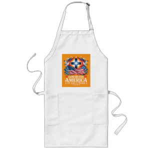God Bless America 250 Years 1776-2026 Long Apron