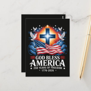 God Bless America 250 Years 1776-2026 Postcard