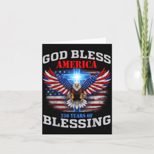 God Bless America 250 Years of Blessing 1776 2026 Card