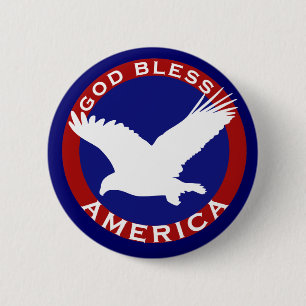 God Bless America 2 Inch Round Button