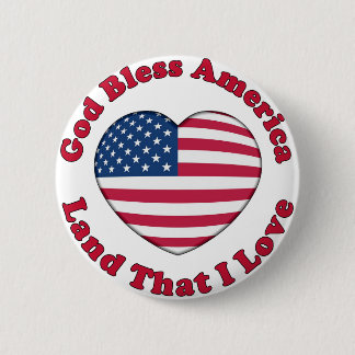 God Bless America 2 Inch Round Button