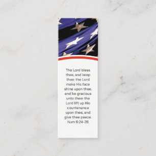 GOD BLESS AMERICA 4TH JULY Christian Bookmark Mini Business Card