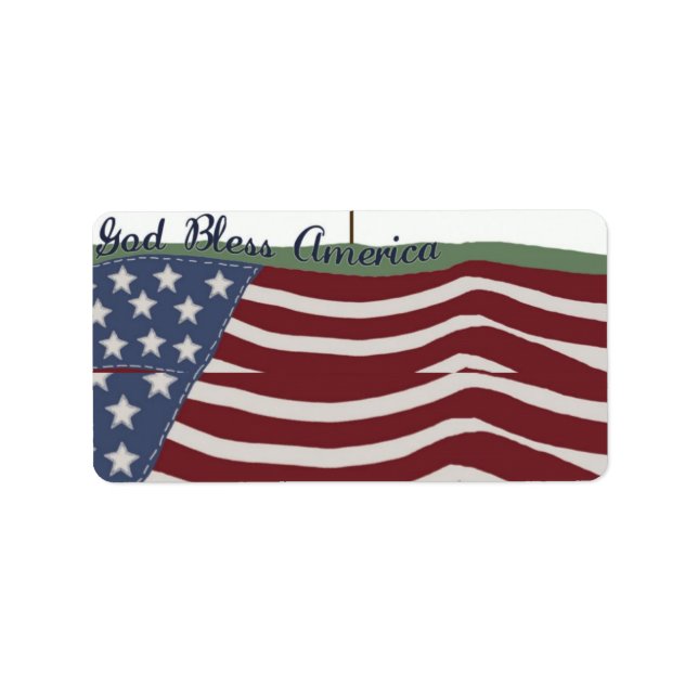 God Bless America Address Label (Front)