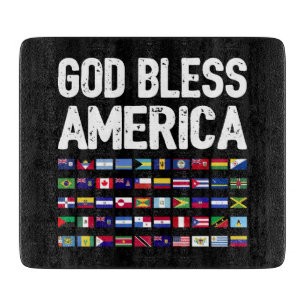 God Bless America All Countries Latino Pride I Cutting Board