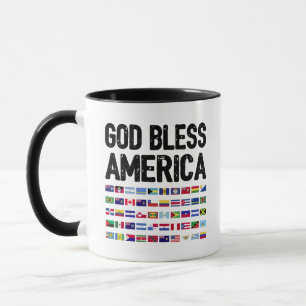 God Bless America All Countries Latino Pride I Mug