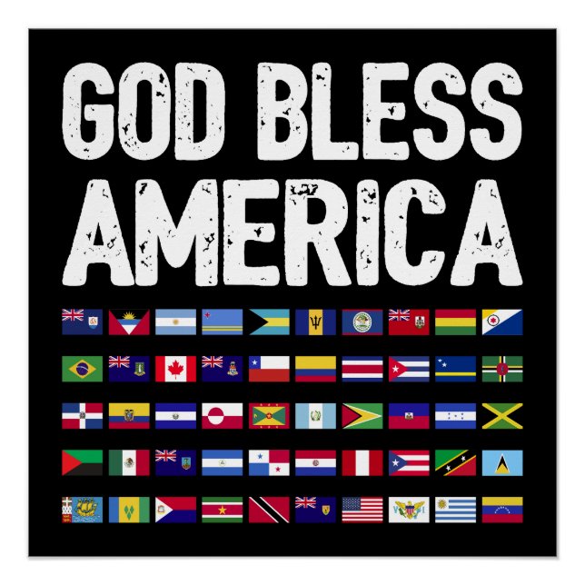 God Bless America All Countries Latino Pride I Poster (Front)
