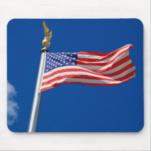 God Bless America, American Flag, Patriot Support Mouse Pad