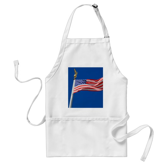 God Bless America, American Flag, Patriot Support Standard Apron (Front)