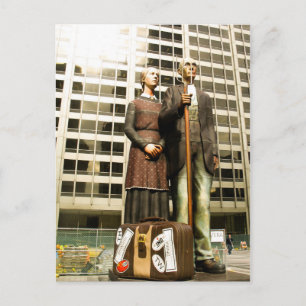 God Bless America/American Gothic Postcard