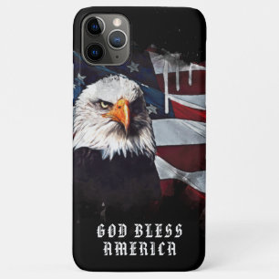 *~* GOD BLESS AMERICA AP16  Patriotic Flag EAGLE iPhone 11 Pro Max Case