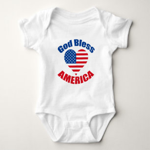 God Bless America Baby Bodysuit